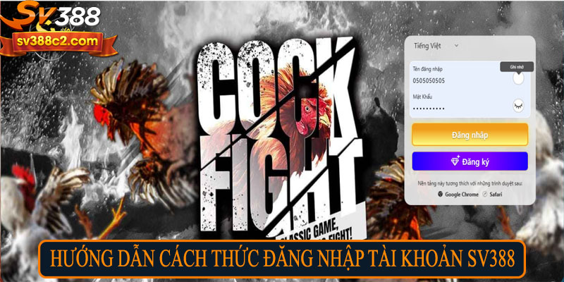 Hướng dẫn cách thức đăng nhập tài khoản SV388