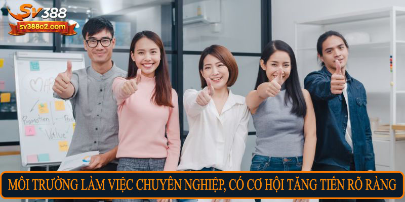 Môi trường làm việc chuyên nghiệp, có cơ hội tăng tiến rõ ràng